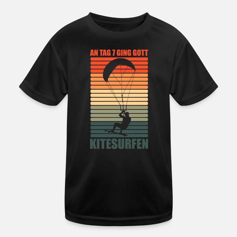 An Tag 7 Ging Gitt Kitesurfen Kinder Funktions-T-Shirt