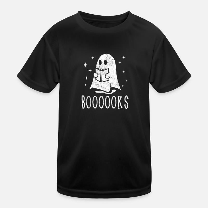 Halloween Lehrer Schüler Bücherwurm Boooooks Geist Kinder Funktions-T-Shirt