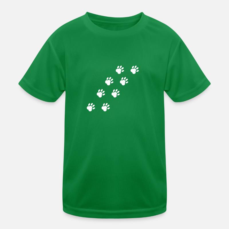 Pfotenabdrücke Kinder Funktions-T-Shirt