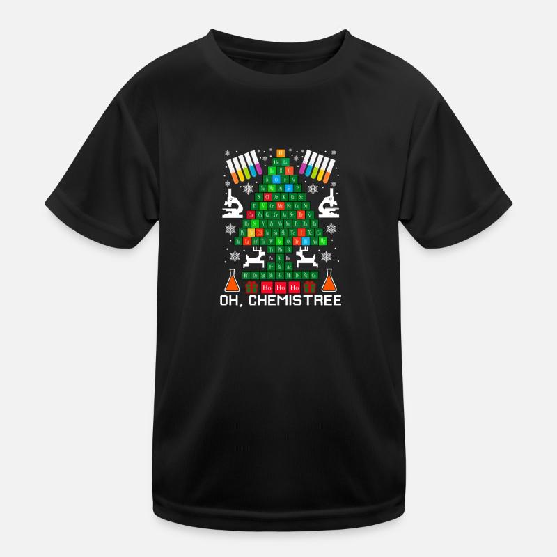 Oh Chemistree Science Christmas Tree Chemistry Kids Functional T-Shirt