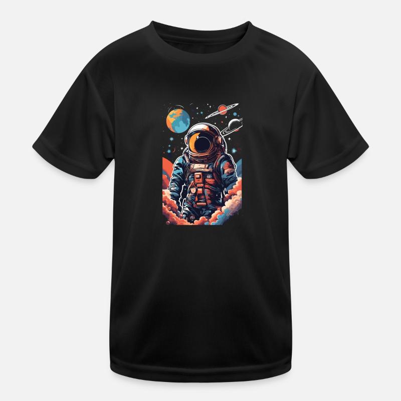 Cool astronaut in space Kids Functional T-Shirt