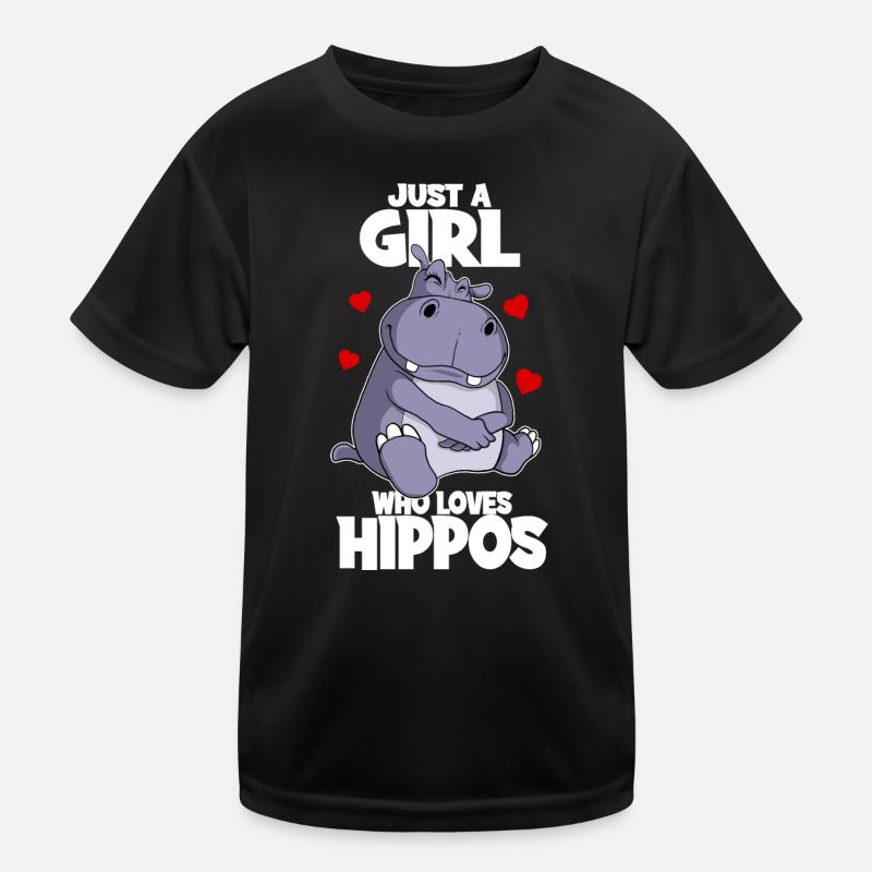 Juste Une Fille Qui aime hippos T-shirt sport Enfant