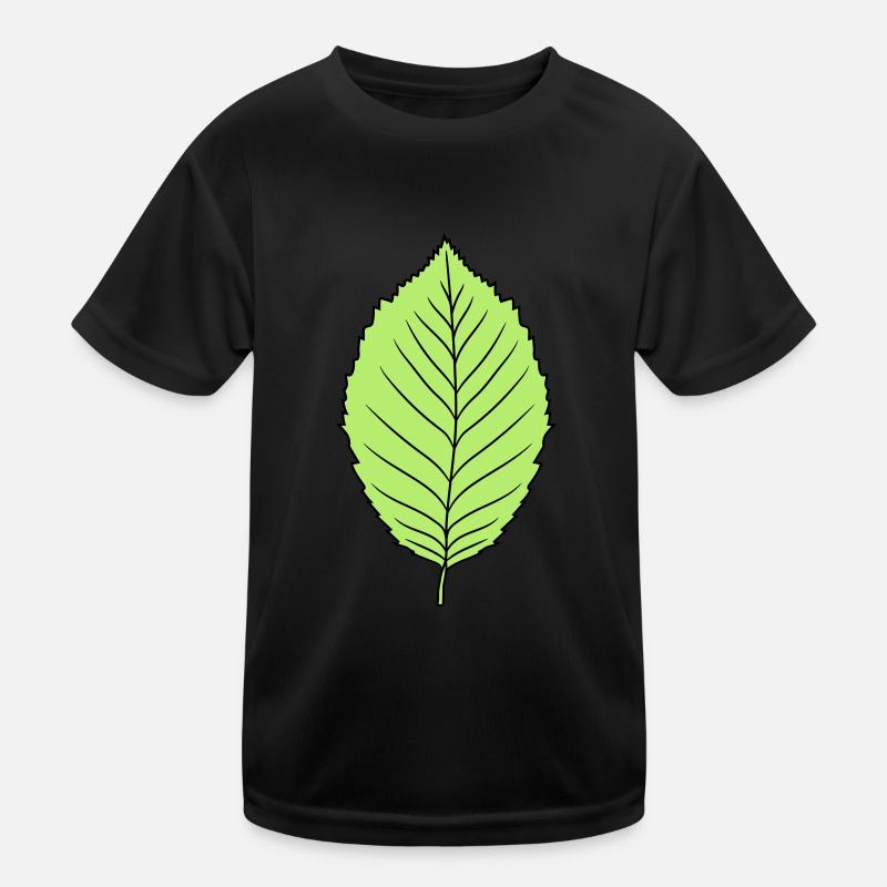 buche blatt baum pflanze form clipart design wald - Kinder Funktions-T-Shirt - Schwarz