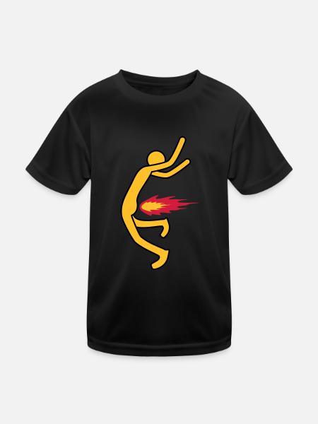 Fire Fart - Kids Functional T-Shirt - black - Front