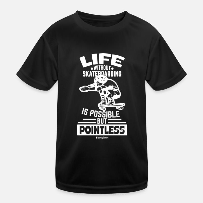 Skateboarding Longboard Halfpipe Geschenk Kinder Funktions-T-Shirt