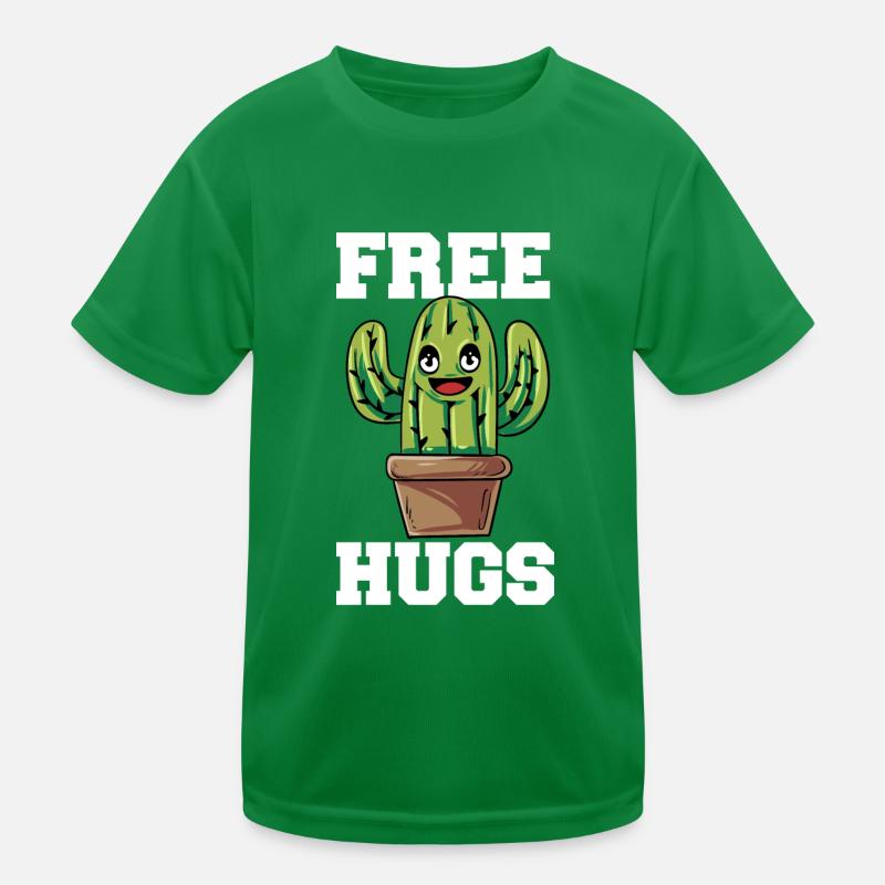 Funny Free Hugs Cactus Sarcastic Design Kinder Funktions-T-Shirt