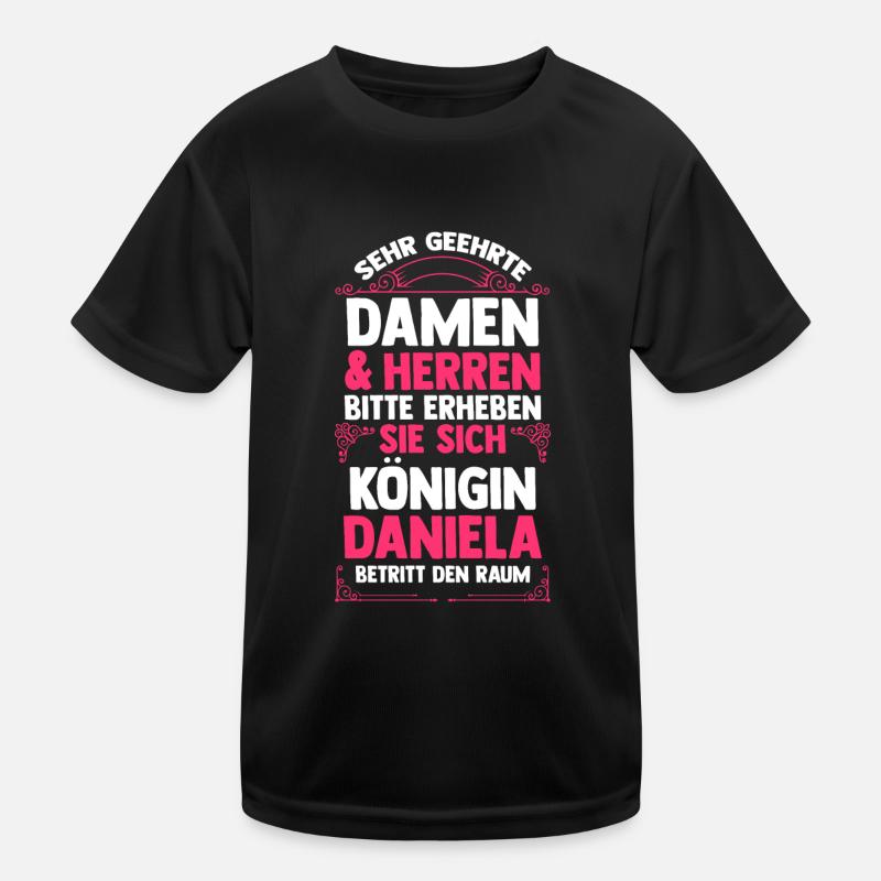Daniela - Kinder Funktions-T-Shirt - Schwarz