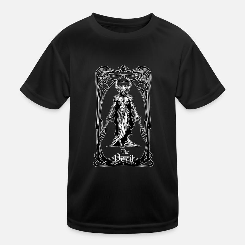 The Devil Tarot Card Kids Functional T-Shirt