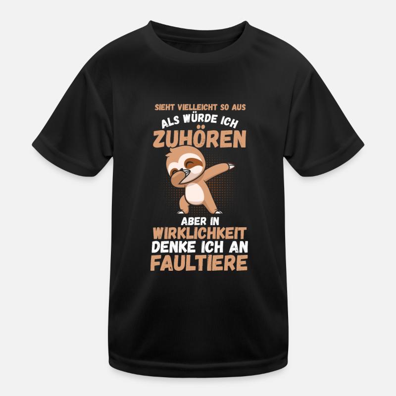 Faultier Kinder Funktions-T-Shirt