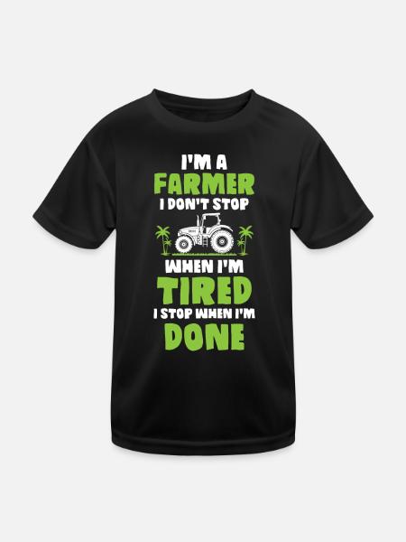Farrner - Kinder Funktions-T-Shirt - Schwarz - Vorne
