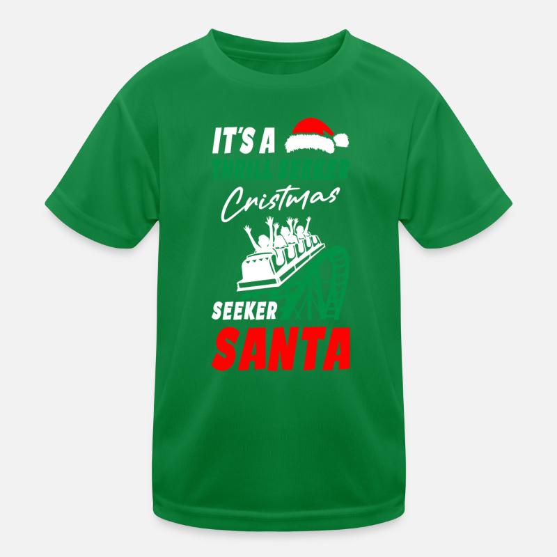 Roller Coaster Christmas Kids Functional T-Shirt