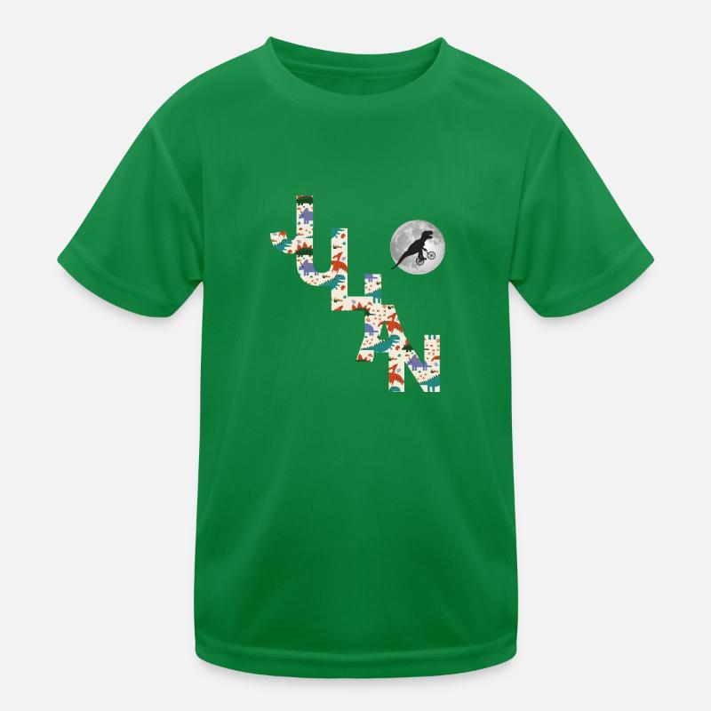 JULIAN - Beautiful boy name with dinosaur Kids Functional T-Shirt