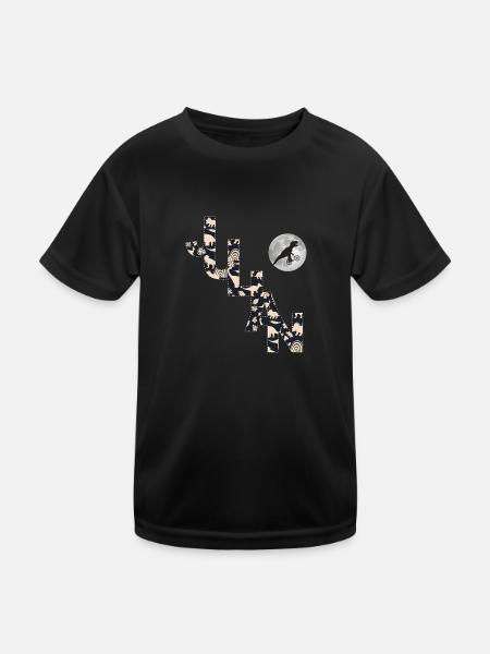 JULIAN - Schöner Jungen Name mit Dinosaurier - Kinder Funktions-T-Shirt - Schwarz - Vorne