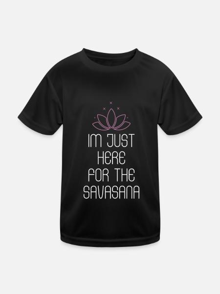 Cadeau de yoga Savasana - T-shirt sport Enfant - noir - Devant