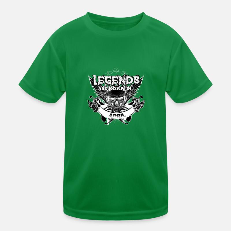 Anniversaire légendes avril Crâne T-shirt sport Enfant