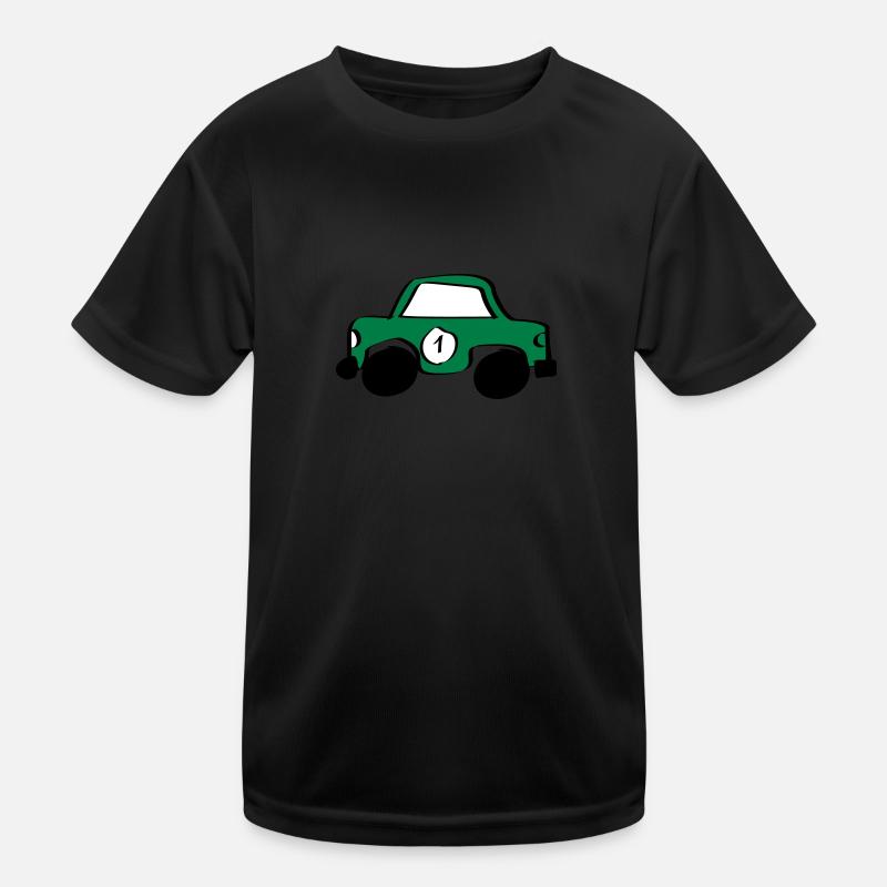 Auto - Kinder Funktions-T-Shirt - Schwarz