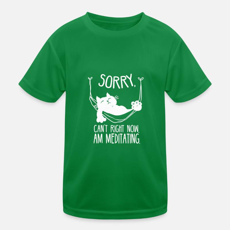 Cat in hammock while chilling Kids Functional T-Shirt