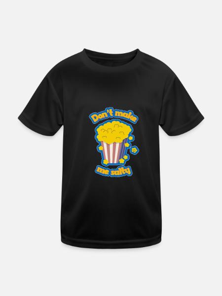 Popcorn - sweet - don't make me salty - Kids Functional T-Shirt - black