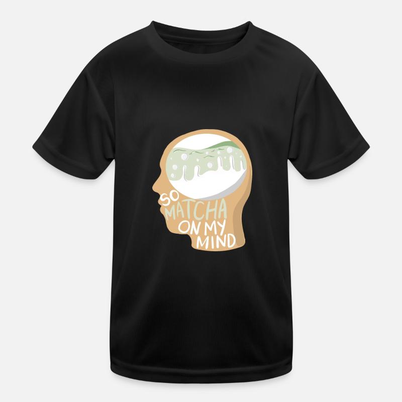 Matcha cerveau matcha latte abstraite matcha pensée T-shirt sport Enfant