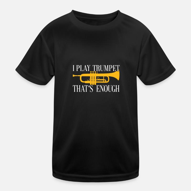 Je joue de la trompette qui est assez silhouette de trompette T-shirt sport Enfant