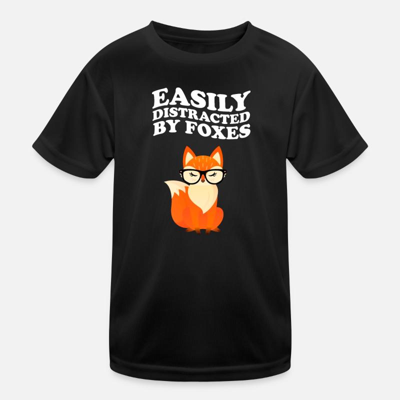 Easily Distracted By Foxes Fox Kinder Funktions-T-Shirt