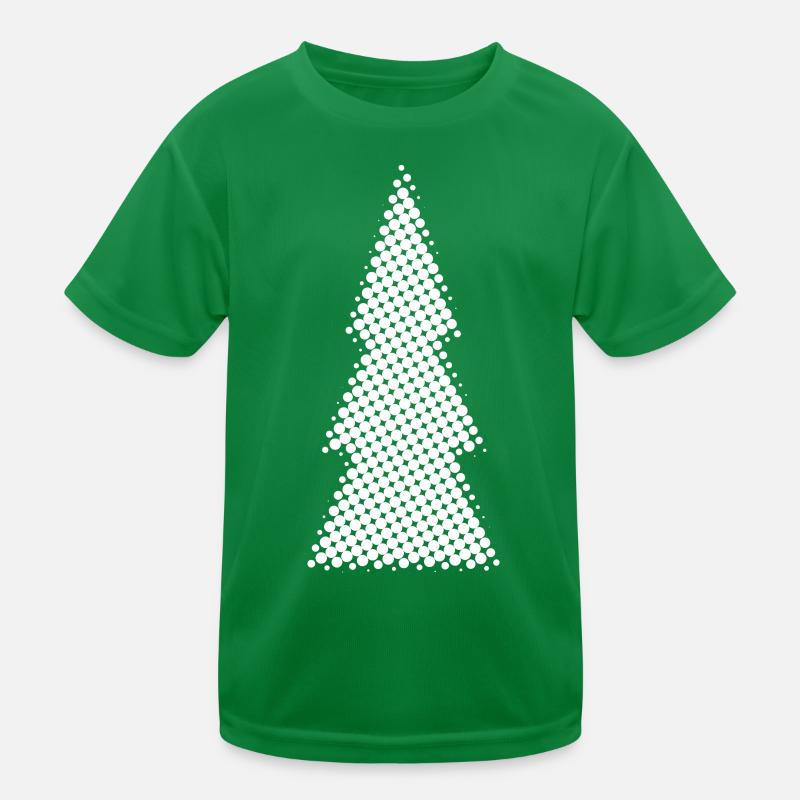 Weihnachtsbaum Silhouette Kinder Funktions-T-Shirt