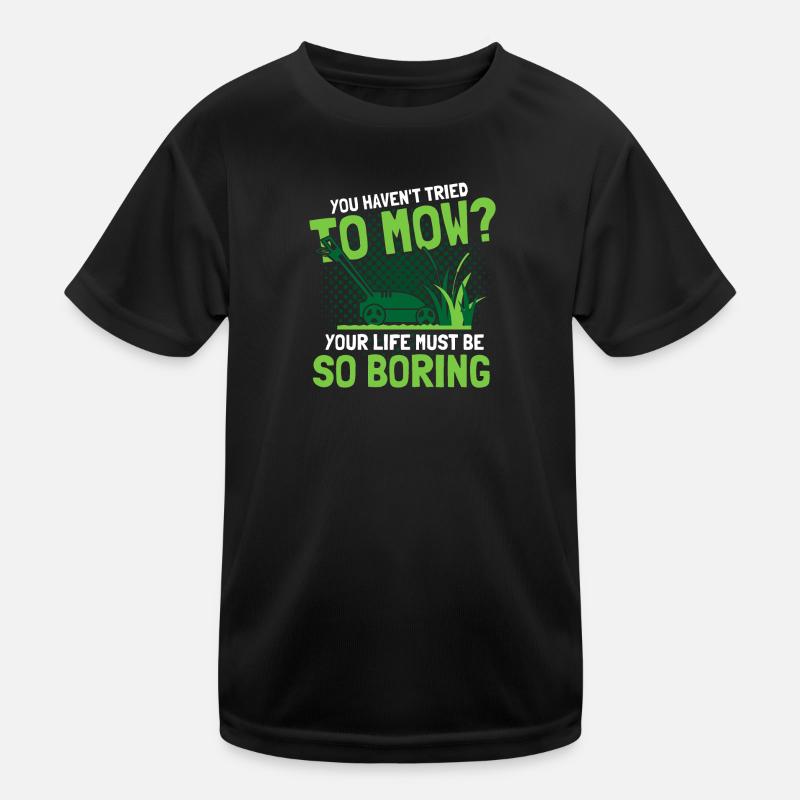 Hobbygärtner Rasen Rasenmäher Geschenk Kinder Funktions-T-Shirt