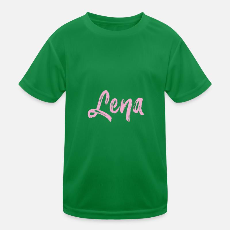 lena,name,cursive,pink,font Kids Functional T-Shirt