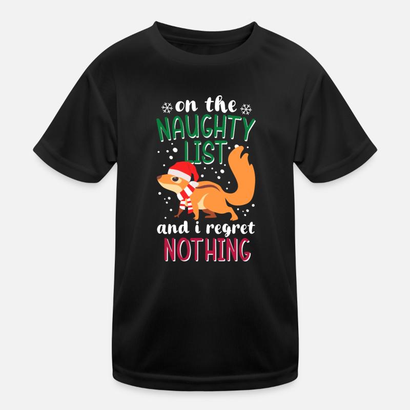 Weihnachten Xmas Humor Lustig Witzig Eichhörnchen Kinder Funktions-T-Shirt