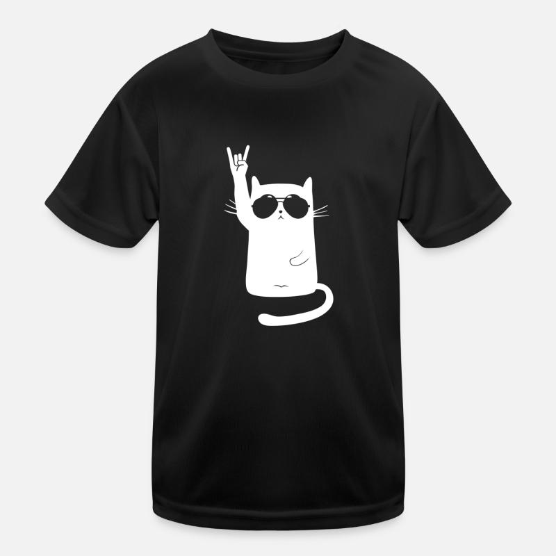 Metal Katze Kinder Funktions-T-Shirt