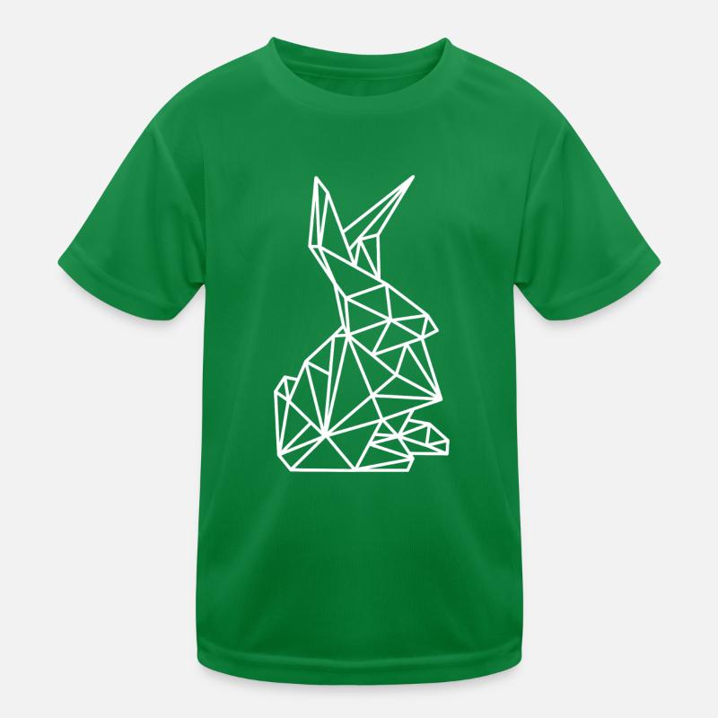 Rabbit Geometry Lines Kids Functional T-Shirt