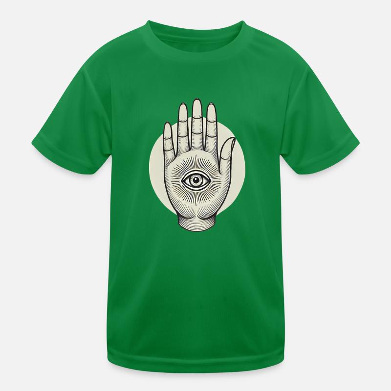 oeil dans la main illustration mystique T-shirt sport Enfant