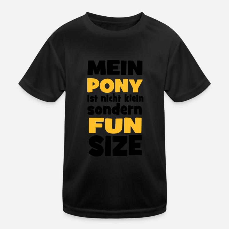 Pony - Kinder Funktions-T-Shirt - Schwarz