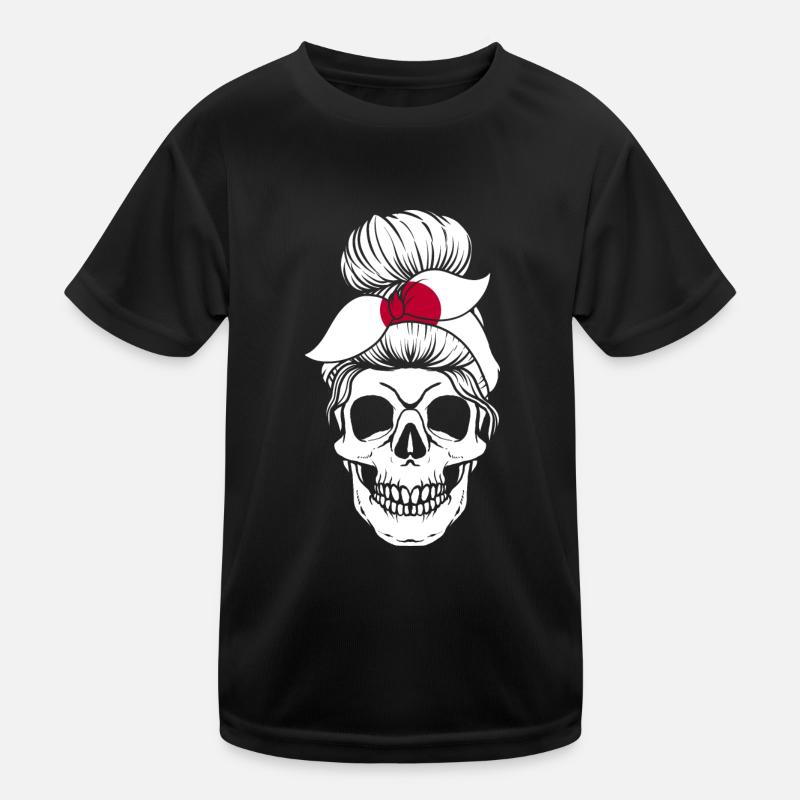 Nationalité Drapeau national Drapeau Tête de mort T-shirt sport Enfant