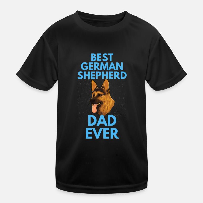 Dogs Papa Father's Day Gift German Shepherd Kids Functional T-Shirt