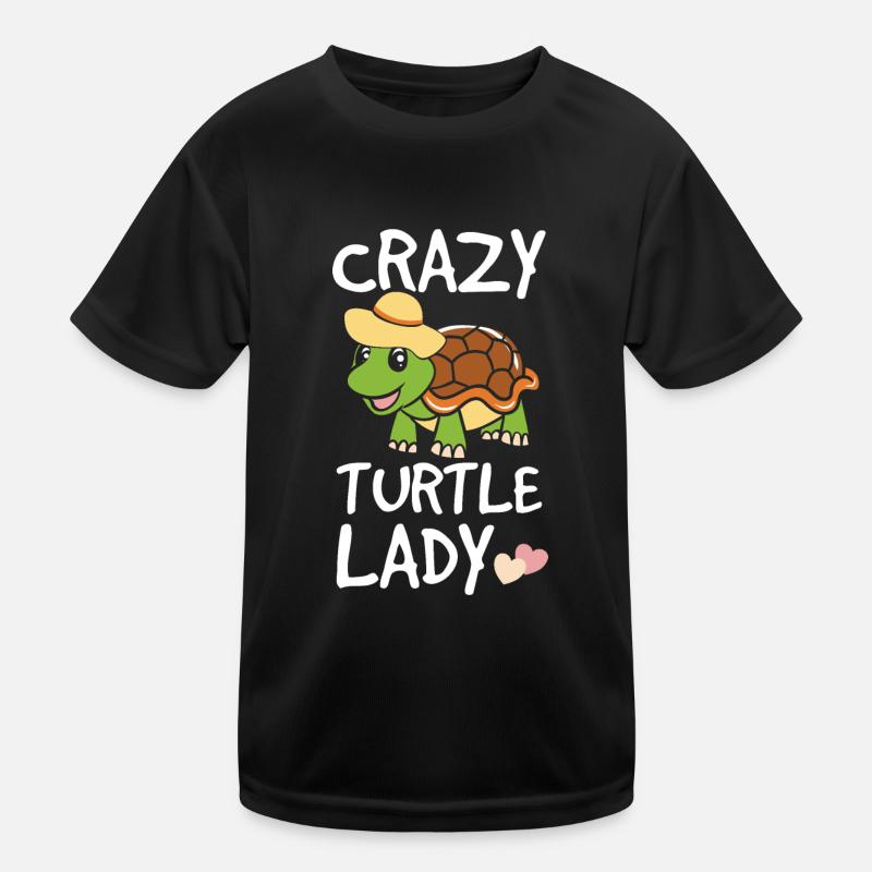 Funny Turtle Crazy Turtle Lady Gift Kids Functional T-Shirt