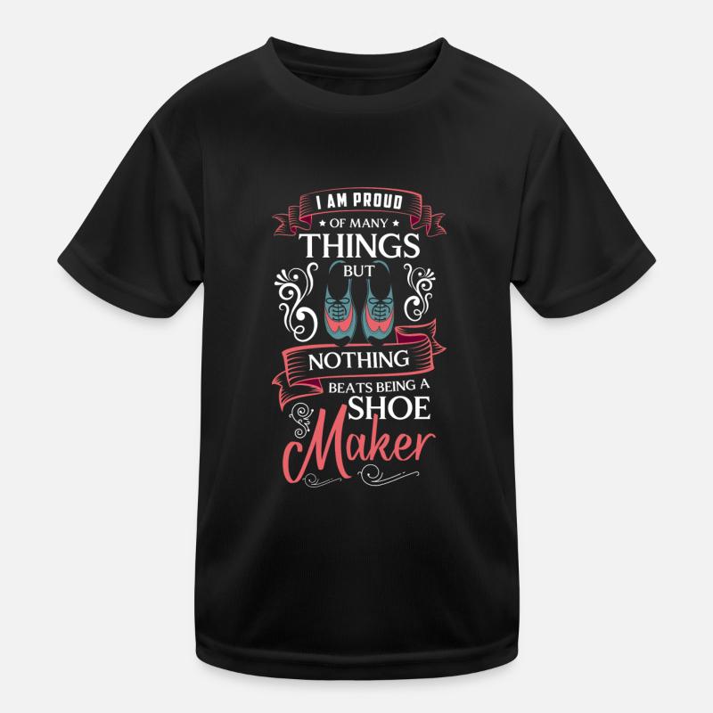Schuhmacher Beruf Stiefel Arbeiten Kinder Funktions-T-Shirt