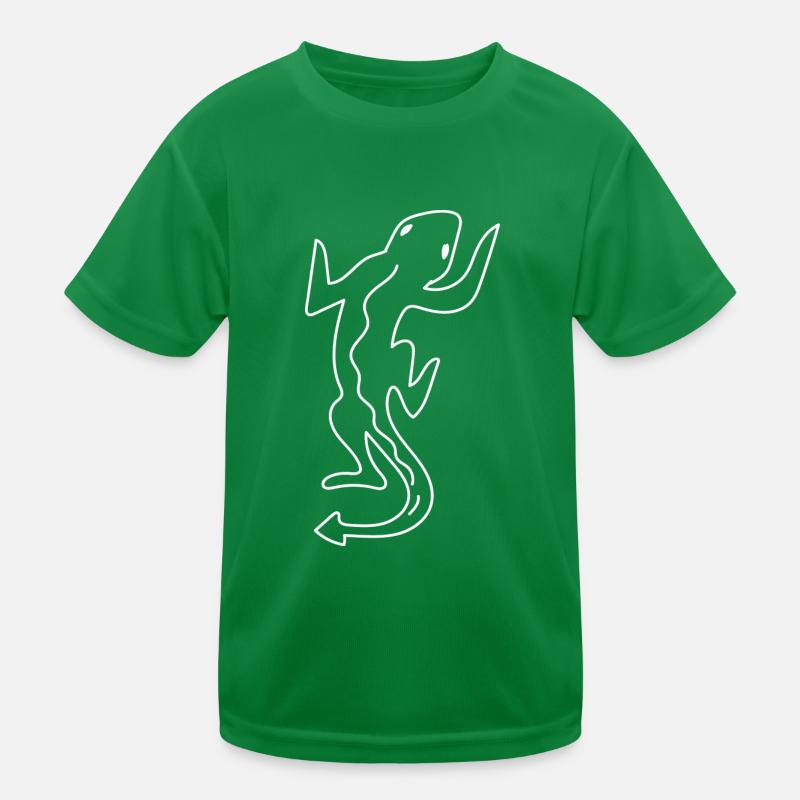 Gecko Cute Lizard Reptiles Simple Drawing Kids Functional T-Shirt