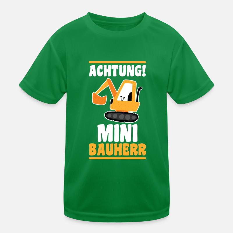 Bagger Bauherr Kinder Funktions-T-Shirt