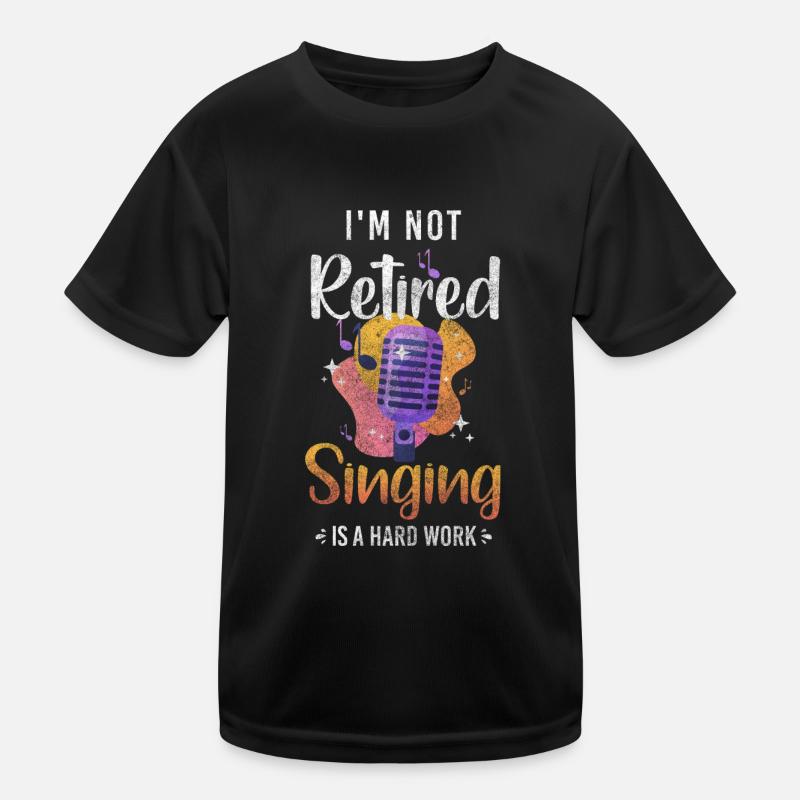 Sänger Melodie Noten Mikrofon Kinder Funktions-T-Shirt