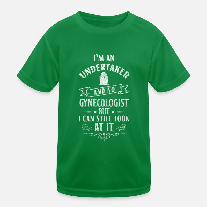 Undertaker work mortician mourning Kids Functional T-Shirt