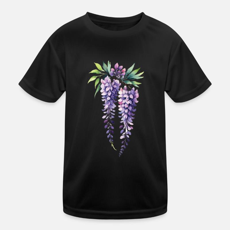 Lila Kinder Funktions-T-Shirt