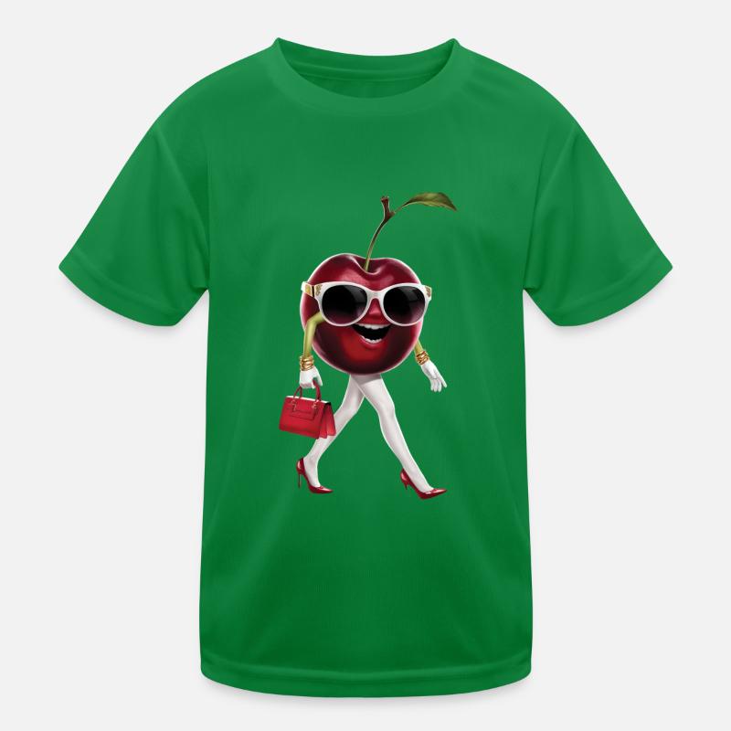Frauen Kirsche Kinder Funktions-T-Shirt