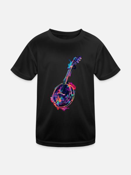 Banjo - Kinder Funktions-T-Shirt - Schwarz - Vorne