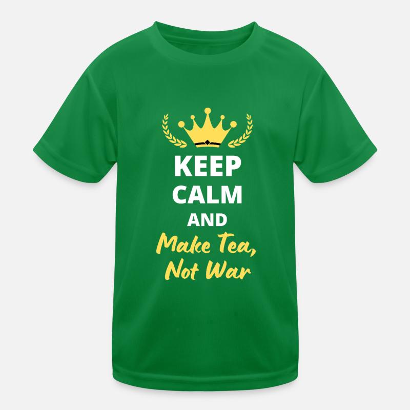 “Keep Calm and Make Tea, Not War” - Paix et détent T-shirt sport Enfant
