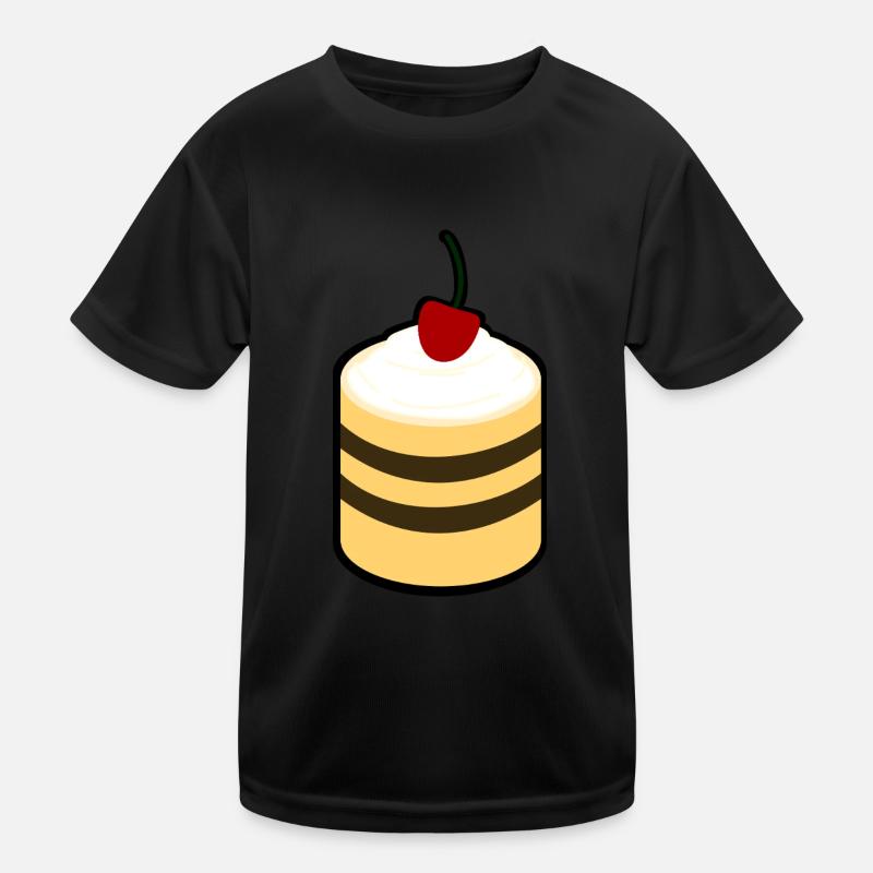 Kuchen mit Kirsche Kinder Funktions-T-Shirt