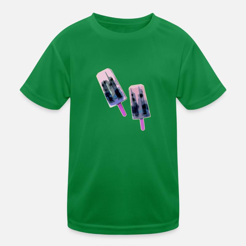 crème glacée sur le style, glace à l’eau, crème glacée colorée, été T-shirt sport Enfant