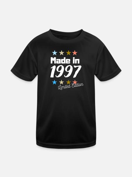 Fabriqué en 1997 Édition Limitée Vintage Anniversaire - T-shirt sport Enfant - noir - Devant