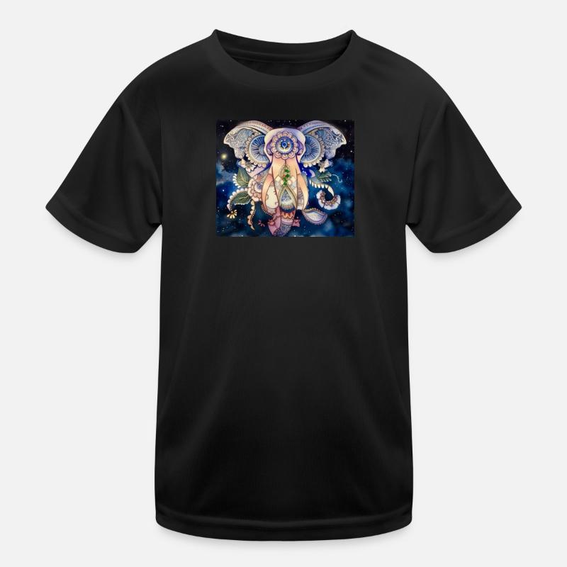 Mandala Éléphant / par Anima Art par Silvia, T-shirt sport Enfant