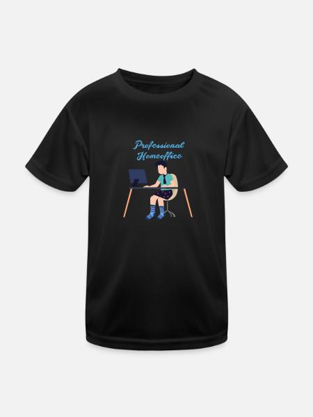 Professional,Home Office, Work,Office - Kids Functional T-Shirt - black - Front